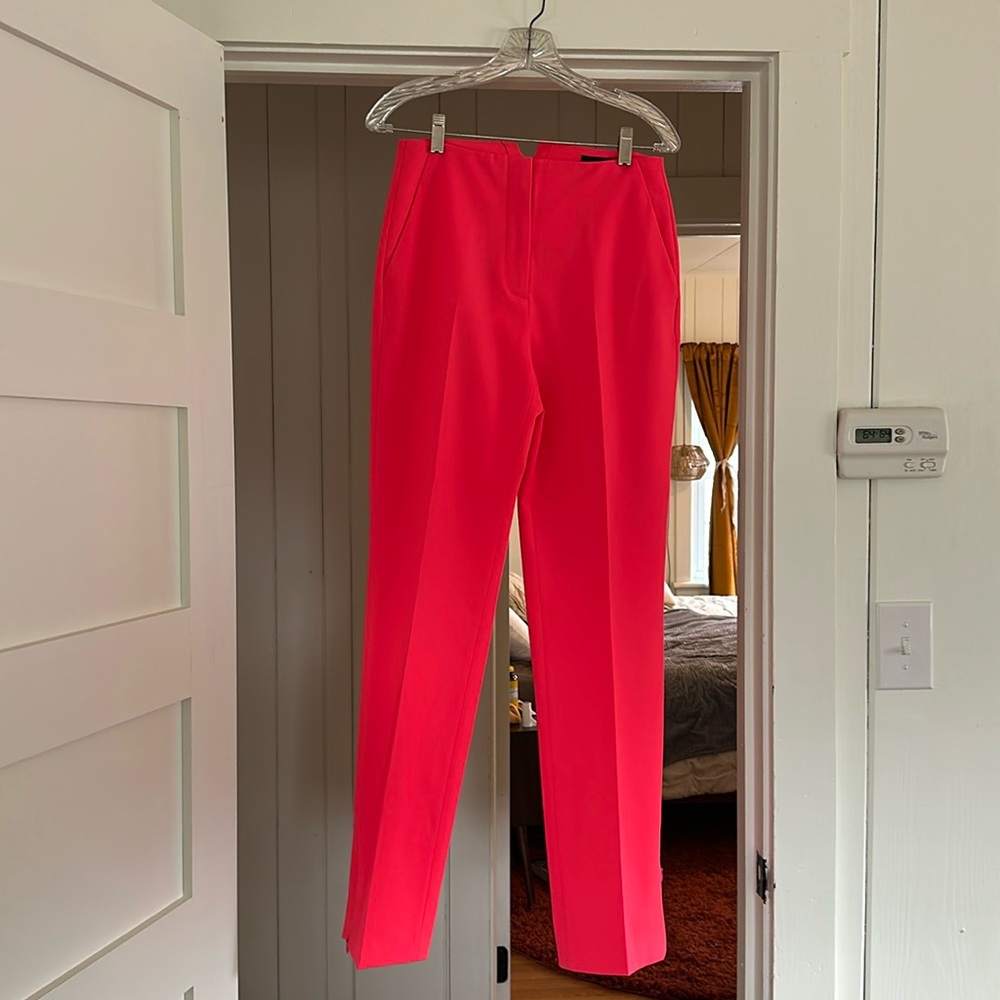 Rag & Bone Lexington Twill Pants-hot pink